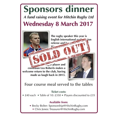 Sponsors dinner: sold-out