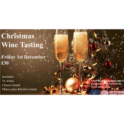 Festive Wine Tasting Evening, Friday 1st December